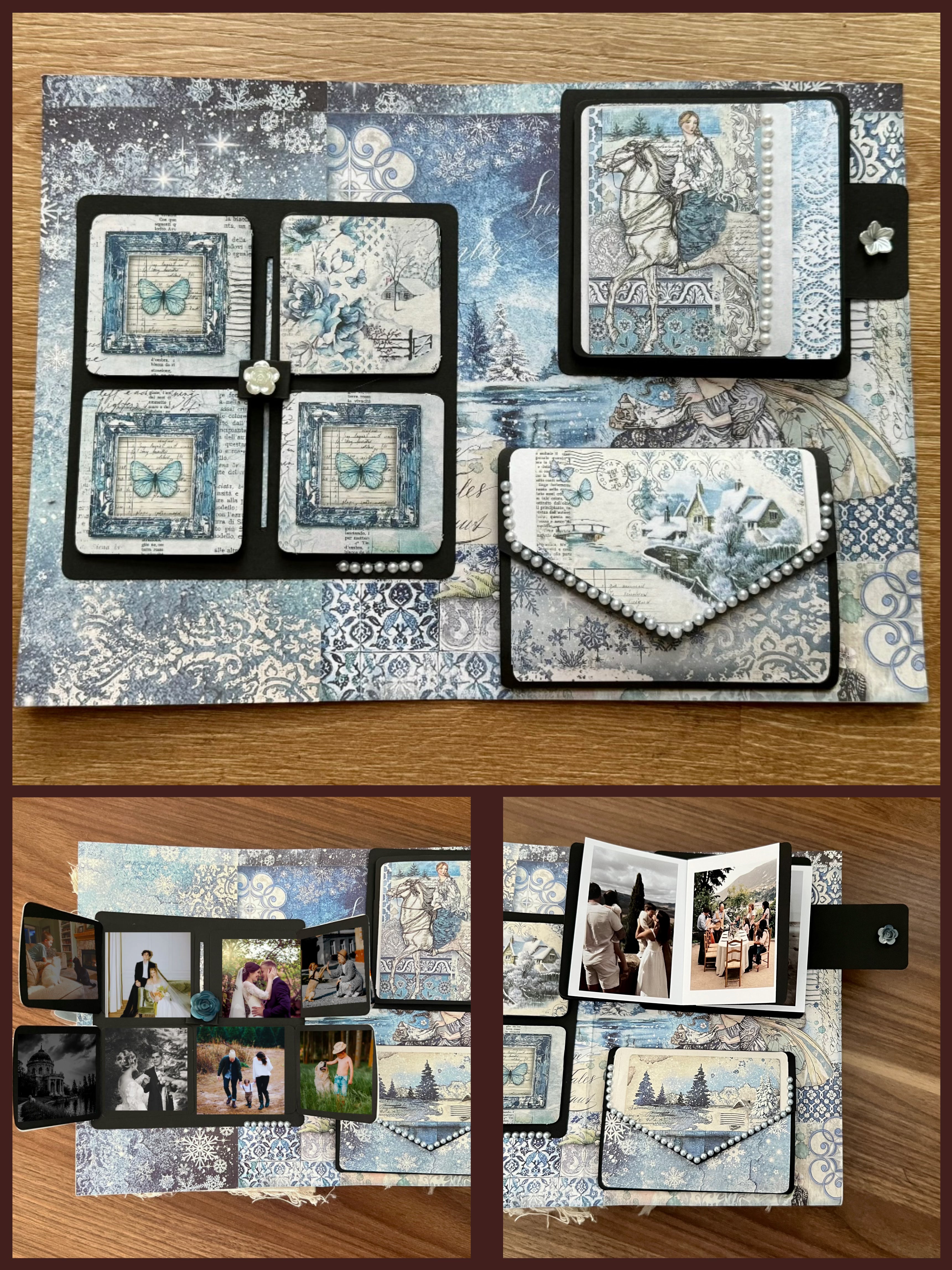 Ocean Handmade Photo Album | Personalised  Scrapbook | Memory Book for Birthday | Gift for her | Pictures and Memory Keeping | GIFT SPRING