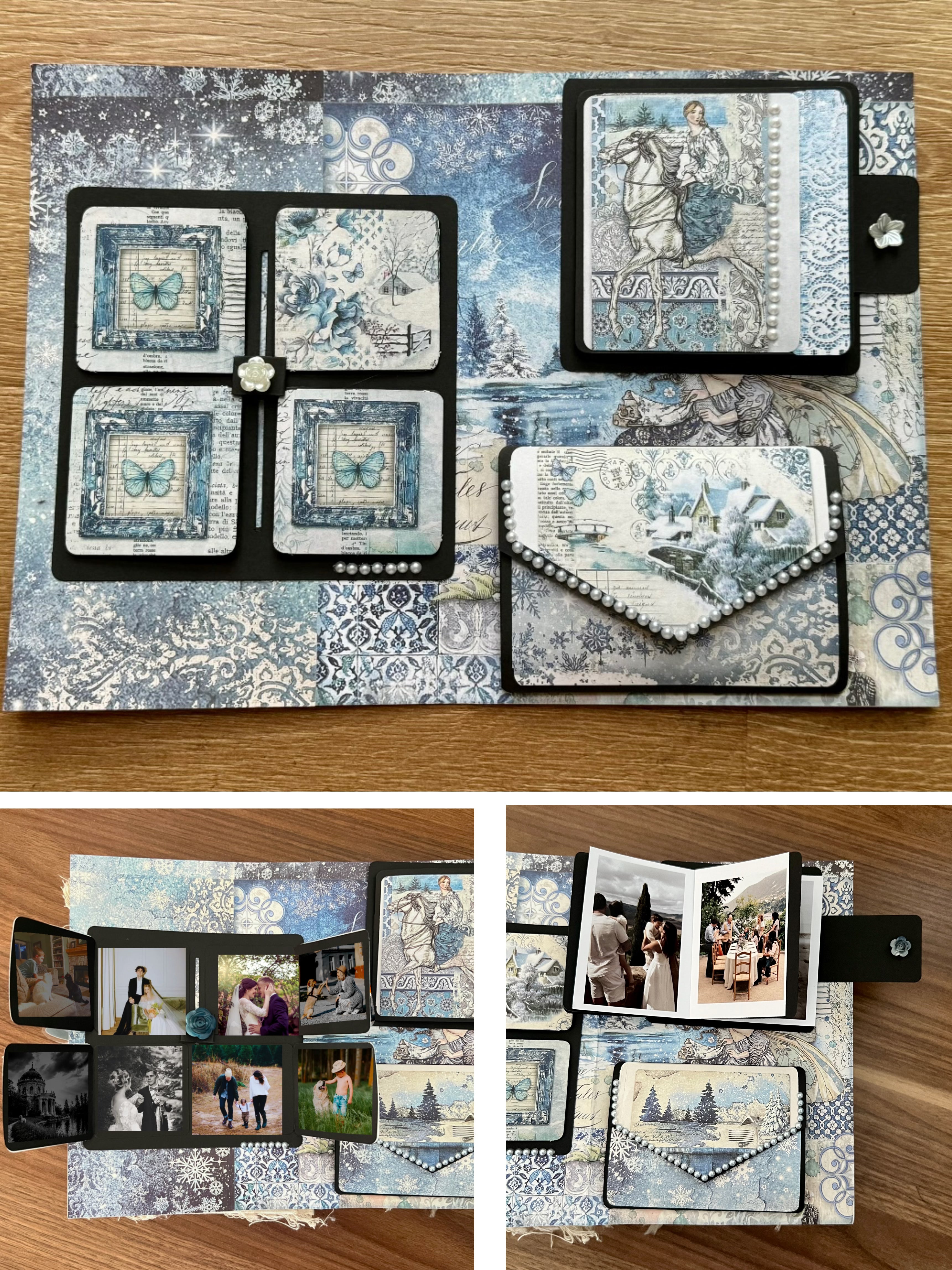Ocean Handmade Photo Album | Personalised  Scrapbook | Memory Book for Birthday | Gift for her | Pictures and Memory Keeping | GIFT SPRING